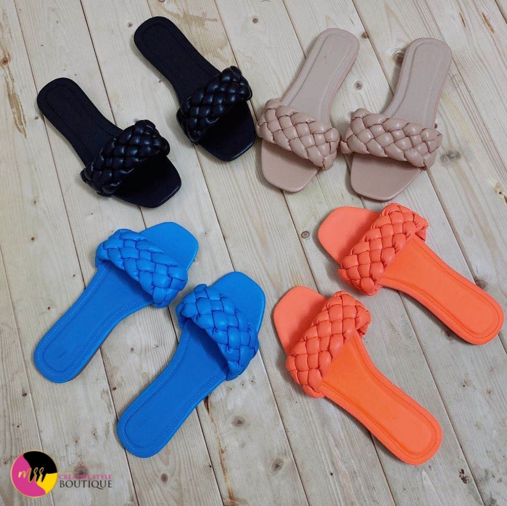 💙BLUE💙 Braided Open Toe Slides